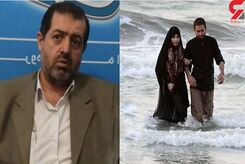 فیلم آب تنی زن چادری در شمال / فرماندار جایزه ویژه داد!