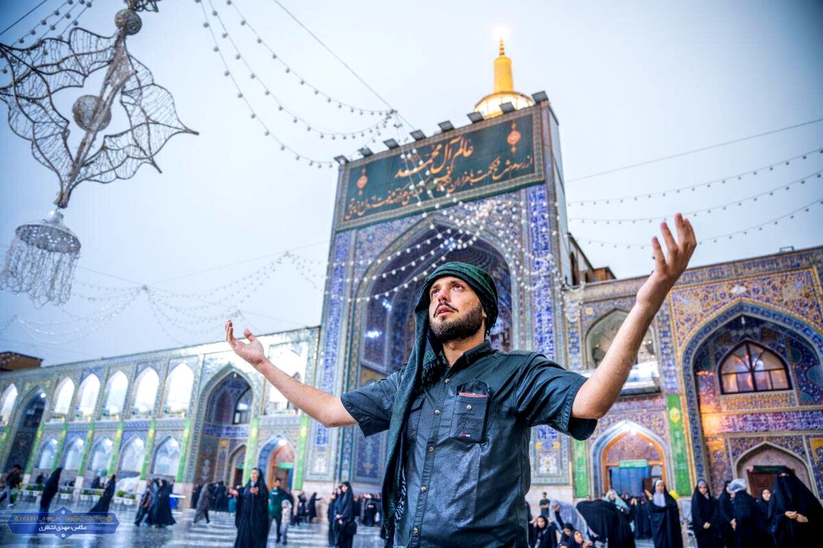 ببینید بارش باران و تگرگ در حرم رضوی