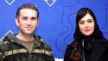 نگاه عاشقانه هوتن شکیبا به پریناز ایزد یار در برابر دوربین‌ها+عکس