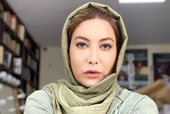 عکس لو رفته فریبا نادری با گوشی آیفون گران+عکس