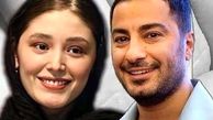 عکس عاشقانه لو رفته از نوید محمدزاده و فرشته حسینی در پشت صحنه جنگل آسفالت