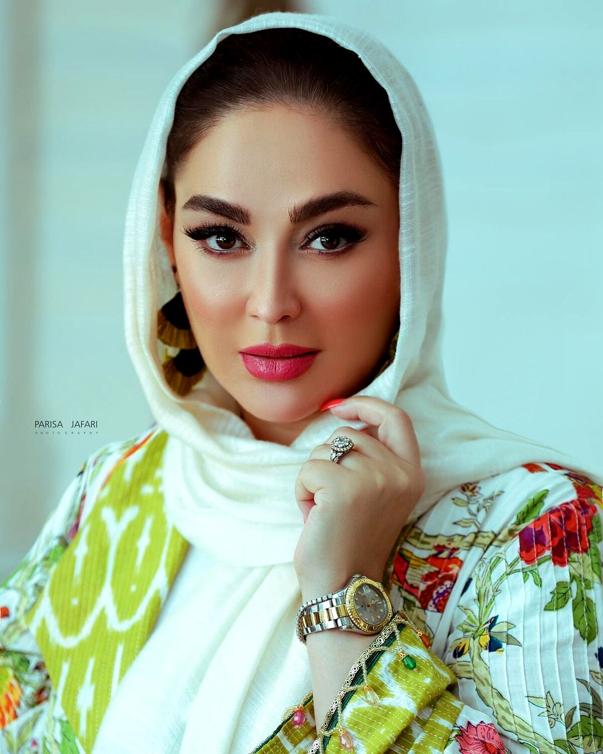 سلفی دو نفره الهام حمیدی و همسرش
