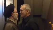 دیدار سید محمد خاتمی با پزشکیان و واکنش جالب به پسر و دختر رئیس جمهور + فیلم