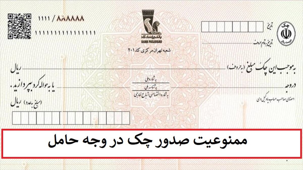 صدور چک حامل از فردا ممنوع شد
