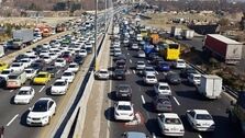 ترافیک سنگین در خط جنوبی آزادراه کرج - قزوین