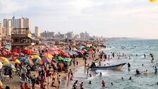 (عکس) ساحل غزه پیش و پس از جنگ